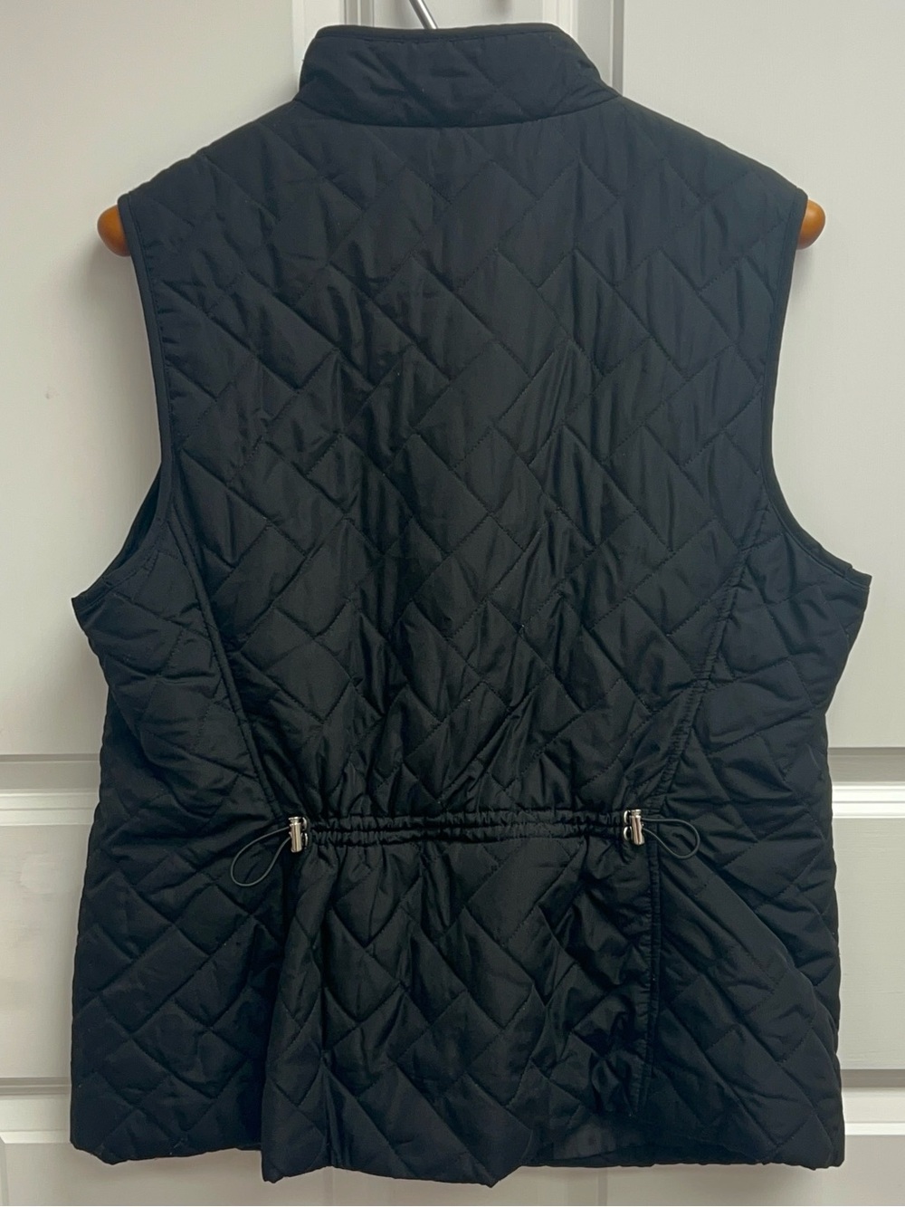 Croft & Barrow Black Quilted Zip-Front Vest Size L - Picture 3 of 4